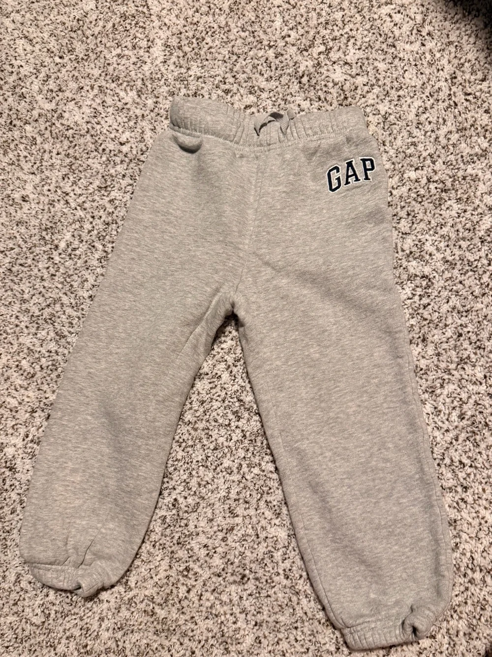GAP Light Gray Kids Sweatpants with Navy Logo